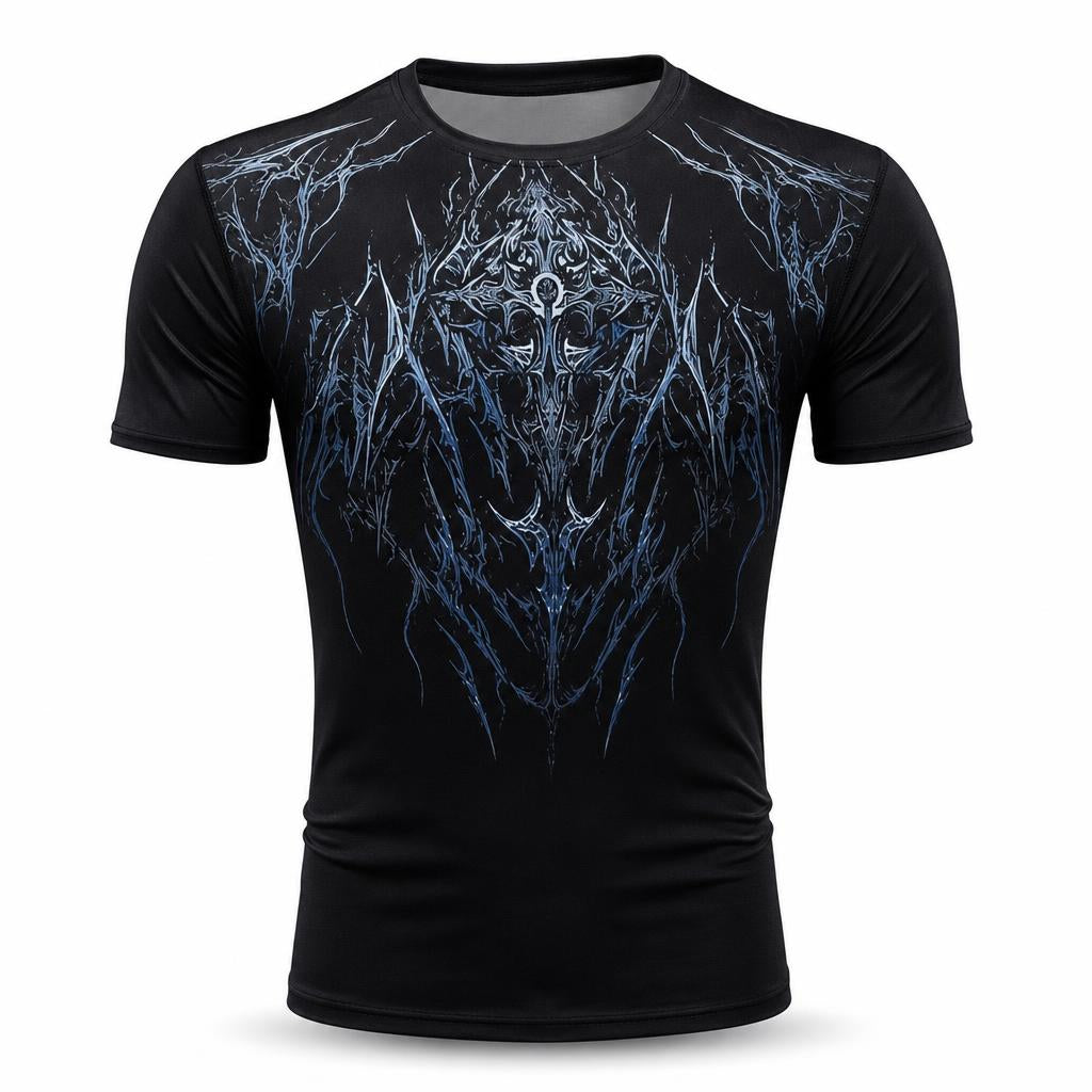 Camiseta deportiva negra con estampado