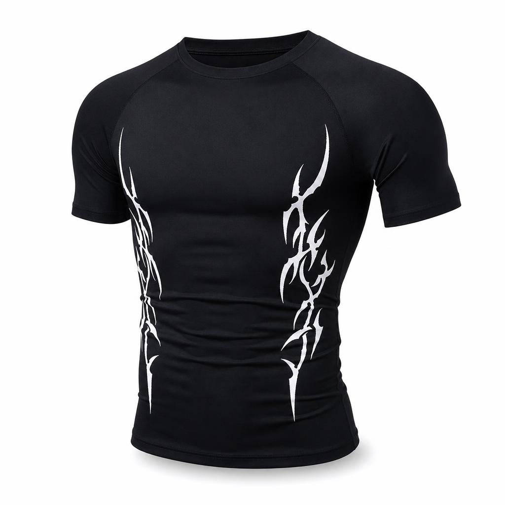 Camiseta deportiva negra ajustada