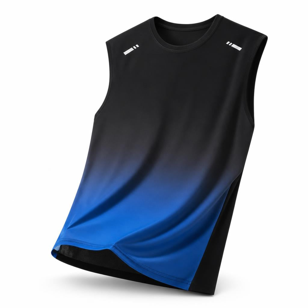 Camiseta deportiva sin mangas degradada