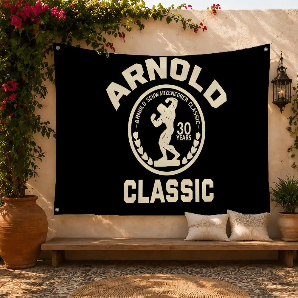 O-Olympia Fitness Flags Home Yard & Garden Decor Banner - Indoor Outdoor Wall Hanging Flag