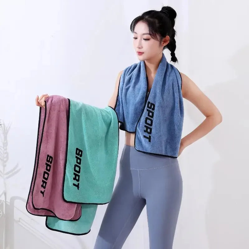 30 * 110cm Sports Towel Ultra-fine Fiber Gym Workout Sweat Absorption Towel Yoga Quick Drying Exercise Beach Quick Dry Towel