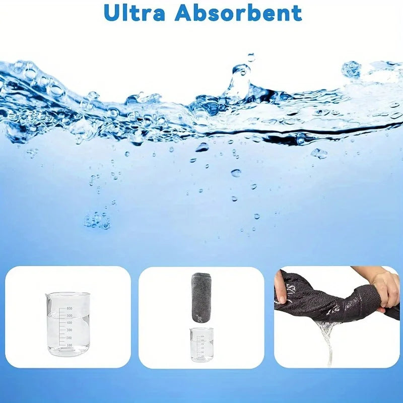 1pcs Extra Large Super Soft Microfiber Fitness Towel with Zipper Pocket Non-slip Quick Drying Suitable for Sports and Fitness