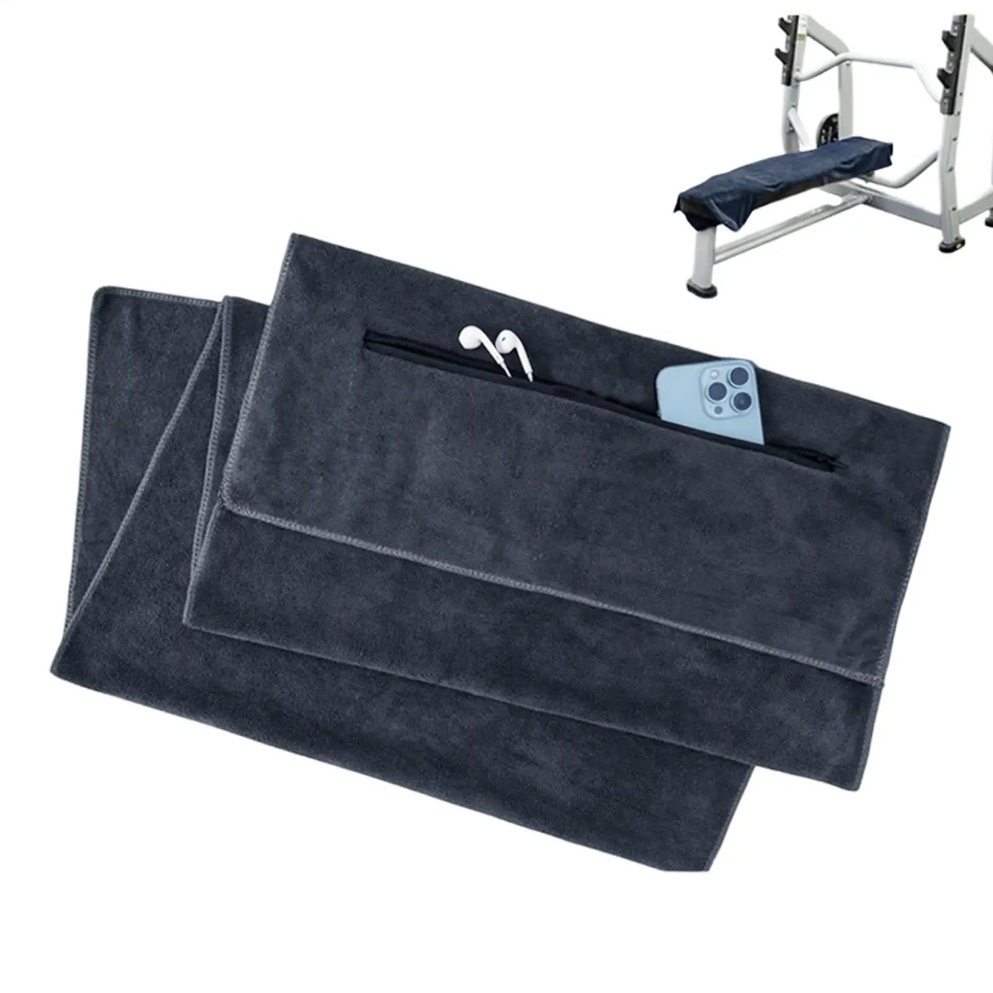 High-Performance Gym Towel Microfiber With Super Absorbency & Quick Dry For Yoga Tennis Fitness Training, Mat & Bench Cover