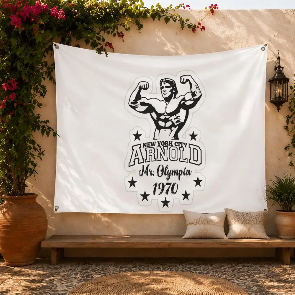 O-Olympia Fitness Flags Home Yard & Garden Decor Banner - Indoor Outdoor Wall Hanging Flag
