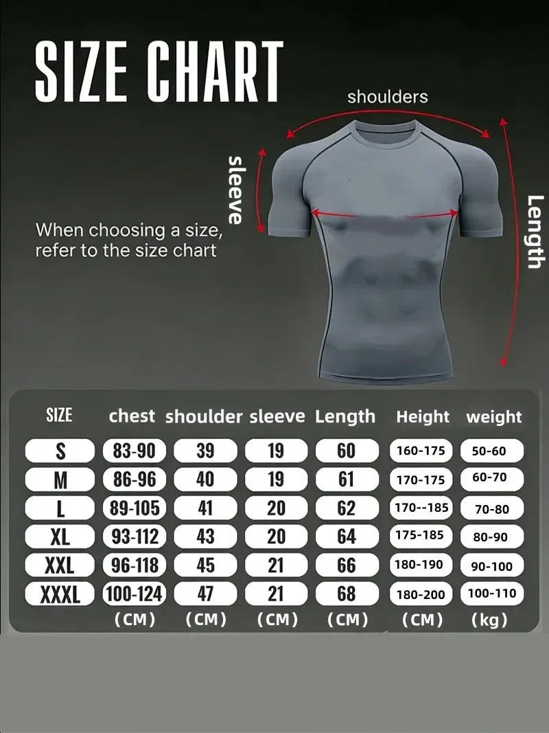 All Season Fitness Tight-Fitting Short-Sleeved Men's Clothing with Black Thorn Pattern, Suitable for Running and Fitness Trainin