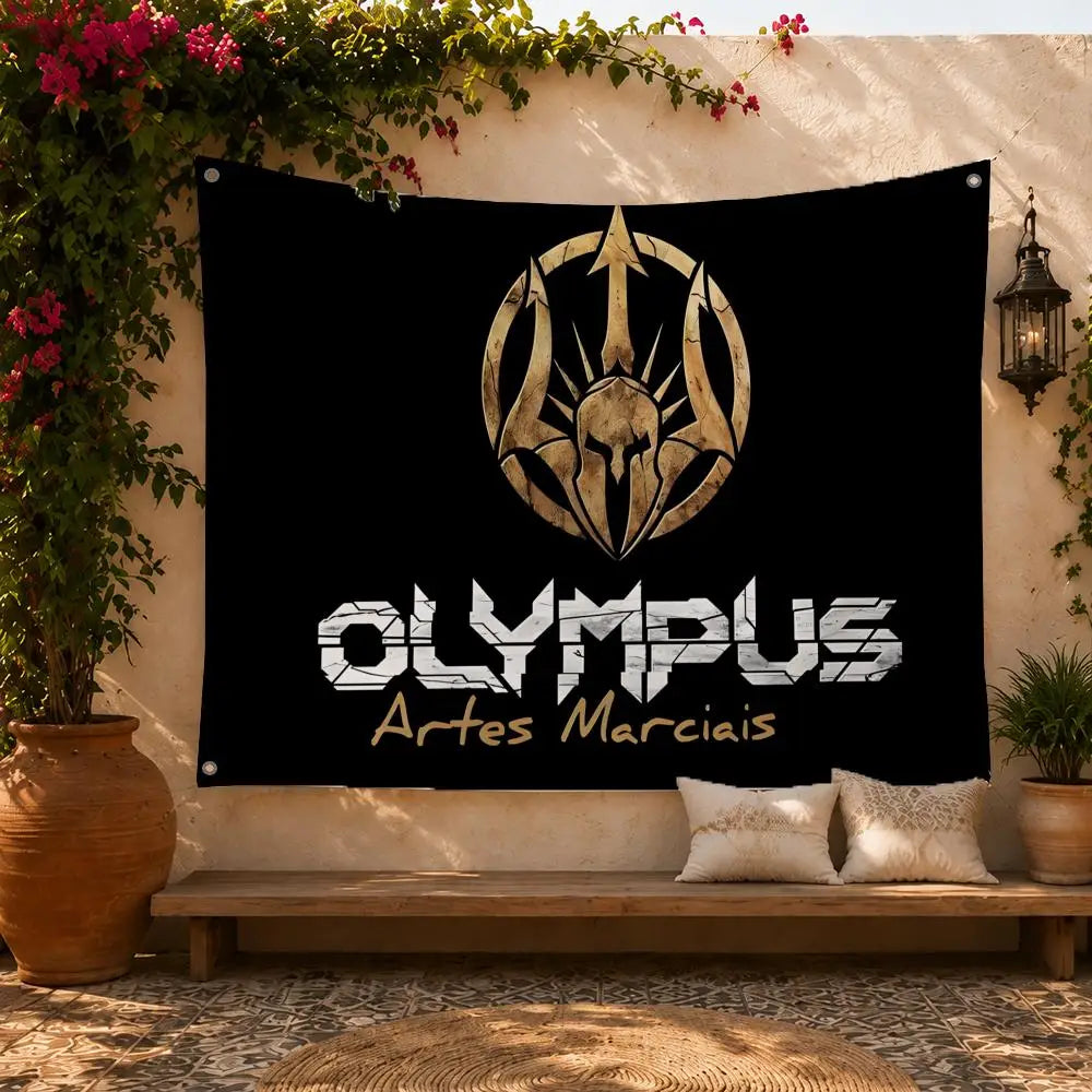 O-Olympia Fitness Flags Home Yard & Garden Decor Banner - Indoor Outdoor Wall Hanging Flag
